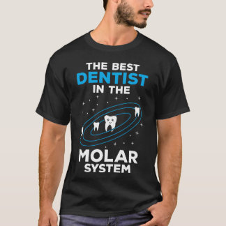 Tandarts Molaar Systeem Grappige Glanzende Witte T T-shirt