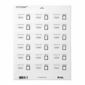 Tandarts Molaar Tandontwerp Etiket (Full Sheet)