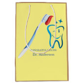 Tandarts Monogram Leuke Tandenborstel Gelukkige Ta Medium Cadeauzakje (Voorkant)