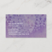 Tandarts Monogram Tand Geometrisch Paarse Visitekaartje (Achterkant)