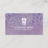 Tandarts Monogram Tand Geometrisch Paarse Visitekaartje (Voorkant)
