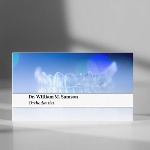 Tandarts of orthodontist moderne onzichtbare align visitekaartje
