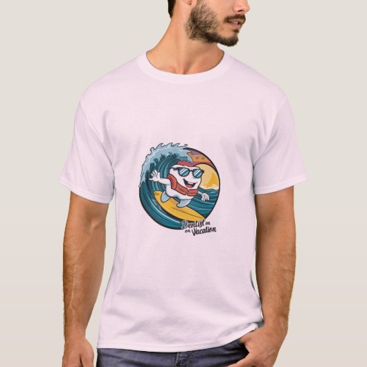 Tandarts op vakantie t-shirt (Voorkant)