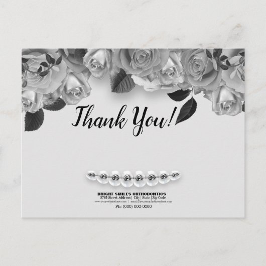 Tandarts Orthodontist Beugels Bedankkaart Briefkaart (Voorkant)