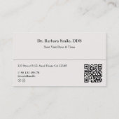 Tandarts orthodontist minimale zand afspraak visitekaartje (Achterkant)