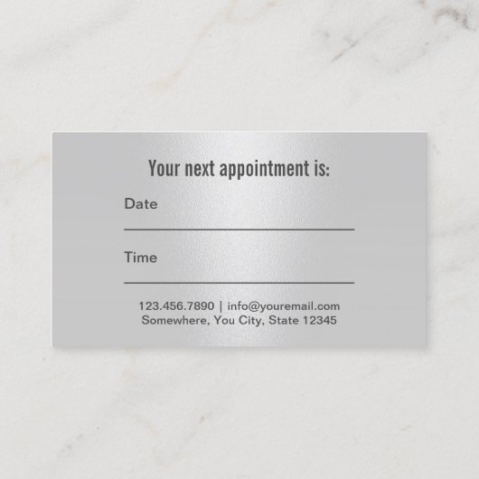 Tandarts Patroon Marine Blauw Tandheelkundige Afsp Afsprakenkaartje (Achterkant)