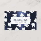 Tandarts Patroon Marine Blauw Tandheelkundige Afsp Afsprakenkaartje (Voorkant)