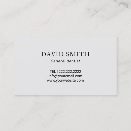 Tandarts Patroon Modern Blauw Tandheelkundige Zorg Visitekaartje (Achterkant)