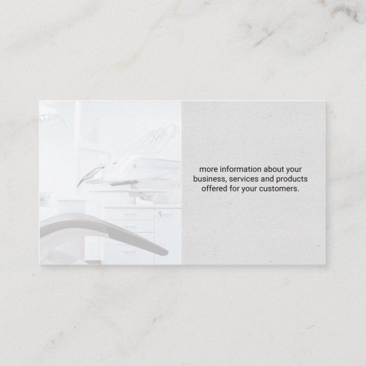 Tandarts Professional | Tandartsinstrumenten Visitekaartje (Achterkant)