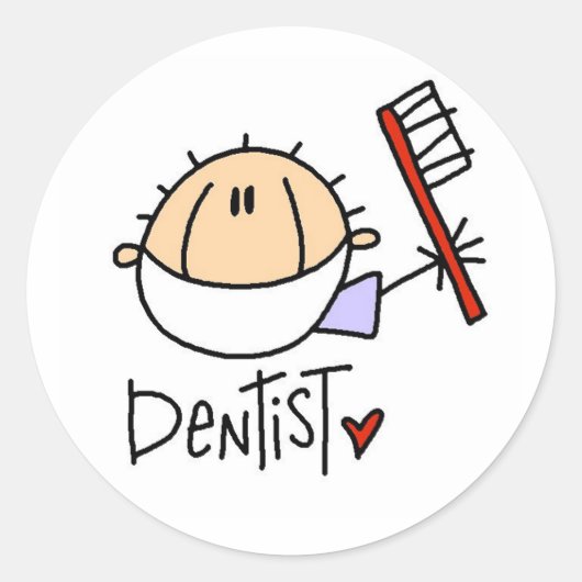 Tandarts Ronde Sticker (Voorkant)