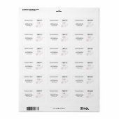 Tandarts Roze Tand Etiket (Full Sheet)