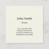 Tandarts Schattige Kind Kindertandheelkunde Tandhe Vierkante Visitekaartje (Achterkant)