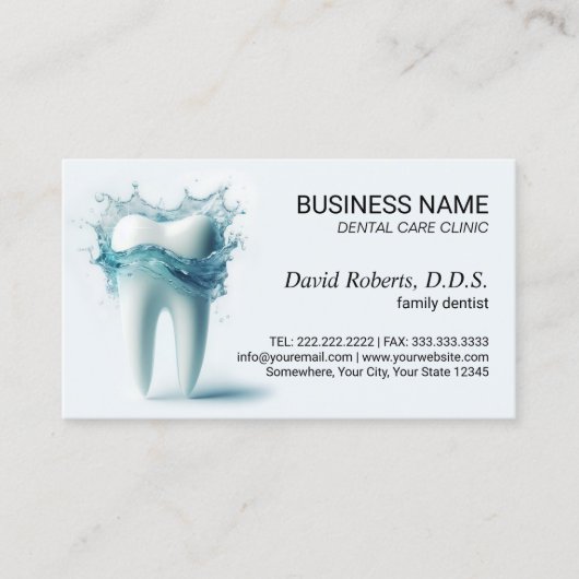 Tandarts Schone Tand Kantoor Afspraak Afsprakenkaartje (Voorkant)