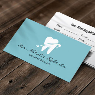 Tandarts Star Tooth Logo Professioneel Tandheelkun Afsprakenkaartje