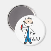 Tandarts Stick figuur magneet (Voorkant / Achterkant)