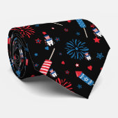 Tandarts stropdas Vierde van juli (Opgerold)