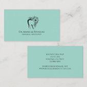 Tandarts Tand Logo Groen Tandartsbureau Visitekaartje (Voorkant / Achterkant)