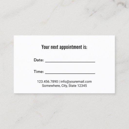 Tandarts Tand Logo Moderne Groene Curves Tandheelk Afsprakenkaartje (Achterkant)