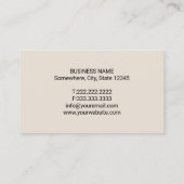 Tandarts Tand Logo Pastel Cream Dental Office Visitekaartje (Achterkant)