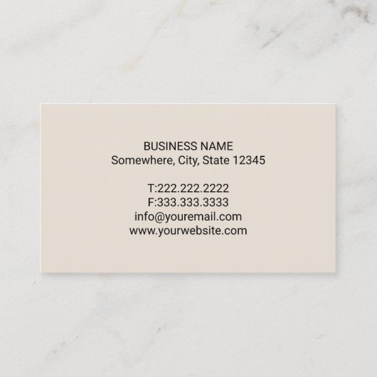 Tandarts Tand Logo Pastel Cream Dental Office Visitekaartje (Achterkant)