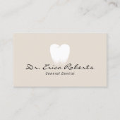 Tandarts Tand Logo Pastel Cream Dental Office Visitekaartje (Voorkant)