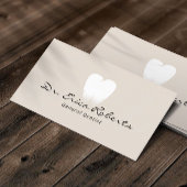 Tandarts Tand Logo Pastel Cream Dental Office Visitekaartje