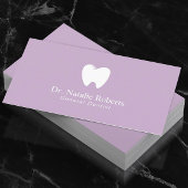 Tandarts Tand Logo Plain Paarse Tandartsbureau Afsprakenkaartje