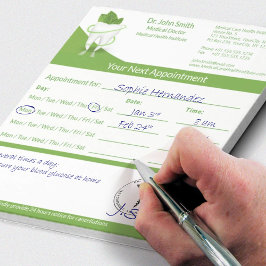 Tandarts Tand Mint Leaf Medische Afspraak Notitieblok