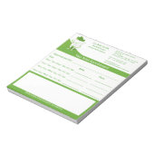 Tandarts Tand Mint Leaf Medische Afspraak Notitieblok (Linkerzijde)