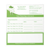 Tandarts Tand Mint Leaf Medische Afspraak Notitieblok (Voorkant)