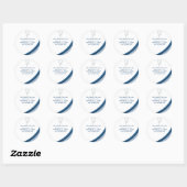 Tandarts Tand Molaire Tand Logo Sticker Blauwe kro (Vel)