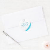 Tandarts Tand Molaire Tand Sticker Turquoise curve (Envelop)
