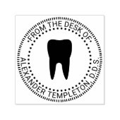 Tandarts Tand “Van”, “Praktijk van” Zelfinktende Stempel (Design)