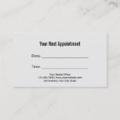 Tandarts Tand Vingerafdruk Logo Tandheelkundige af Afsprakenkaartje (Achterkant)