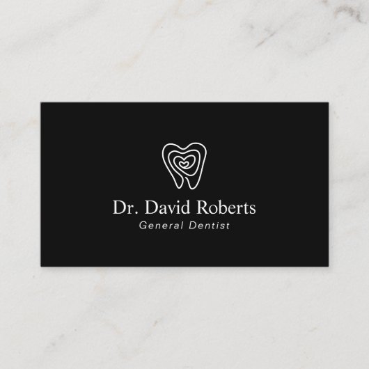Tandarts Tand Vingerafdruk Logo Tandheelkundige af Afsprakenkaartje (Voorkant)