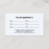 Tandarts Tand & Water Blauw Tandheelkundige Zorg A Afsprakenkaartje (Achterkant)