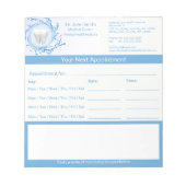 Tandarts Tand Water Medische Afspraak Notitieblok (Voorkant)