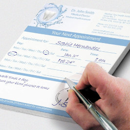 Tandarts Tand Water Medische Afspraak Notitieblok