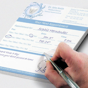Tandarts Tand Water Medische Afspraak Notitieblok