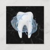 Tandarts Tand Water Splash Marble Tandheelkundige Vierkante Visitekaartje (Voorkant)