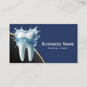Tandarts Tand Water Splash Moderne Marine Blauw Ta Afsprakenkaartje (Voorkant)
