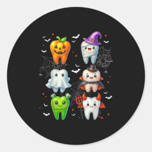 Tandarts tandarts Halloween kostuums W Ronde Sticker