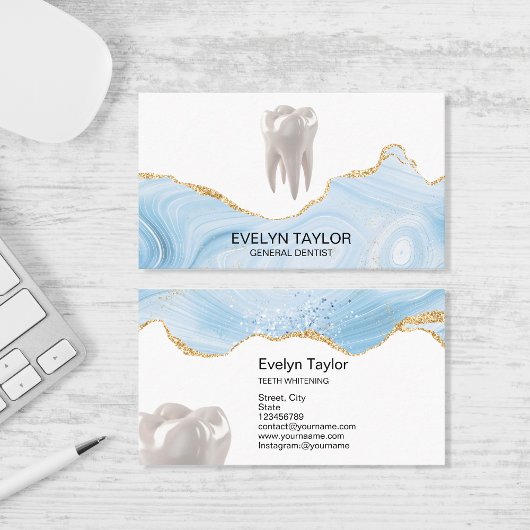 Tandarts Tanden bleken Glitter Visitekaartje