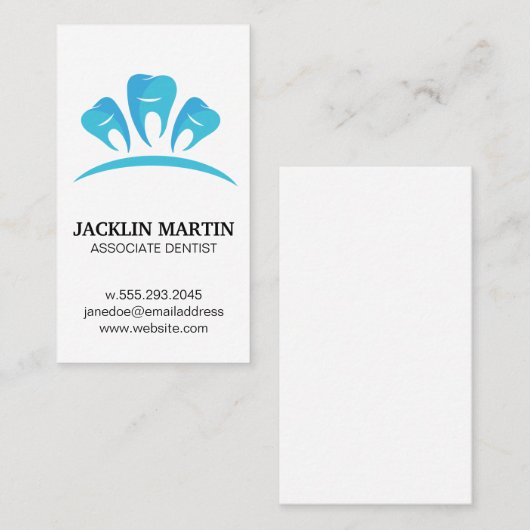 Tandarts | Tanden Icoon Visitekaartje (Voorkant / Achterkant)