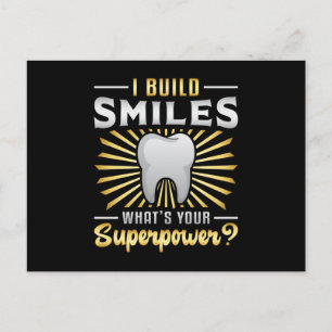 Tandarts Tanden Tand Superpower Grappig cadeau Briefkaart