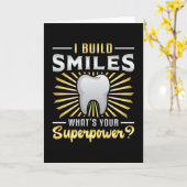 Tandarts Tanden Tand Superpower Grappig cadeau Kaart (Gele Bloem)
