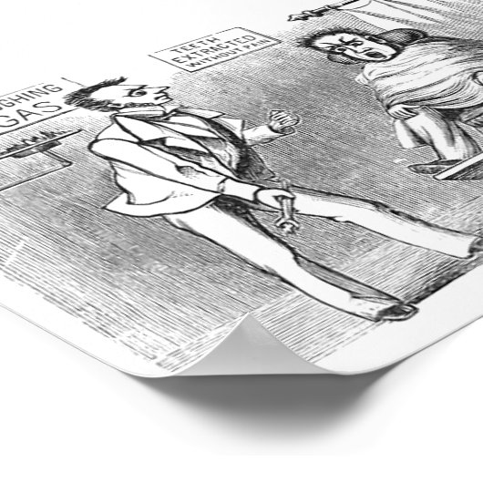  tandarts, tanden zonder pijn uittrekken! :) poster (Hoek)