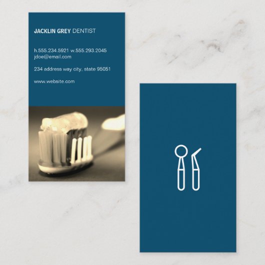 tandarts | Tandenborstel Visitekaartje (Voorkant / Achterkant)