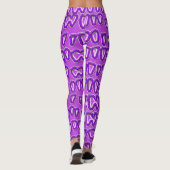 Tandarts Tandheelkunde Orthodontist paarse NEON Leggings (Achterkant)