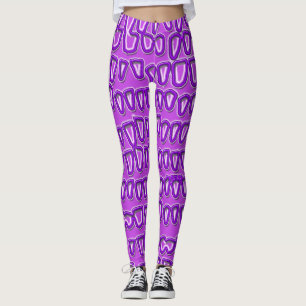 Tandarts Tandheelkunde Orthodontist paarse NEON Leggings